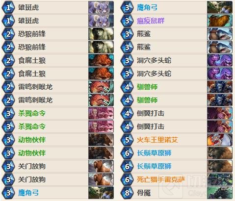 炉石传说快攻上分卡组分享 猎人上分卡组推荐